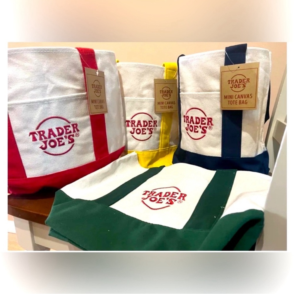 TRADER JOE’S mini canvas totes